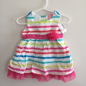 NWT THE CHILDRENS PLACE MULTI COLOR STRIPED DRESS